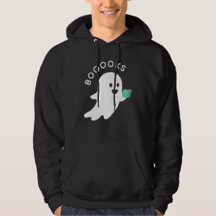Halloween Booooks Ghost Reading Boo Read Books Lib Hoodie