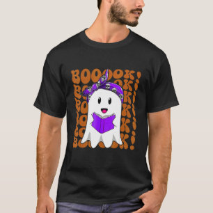 Halloween Booooks Ghost Reading Boo Read Books Lib T-Shirt