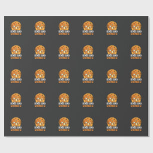 Halloween Boos and Booze Drinking Party Design Wrapping Paper