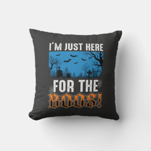 Halloween Boos Ghost Graveyard Vector Design_1 Cushion