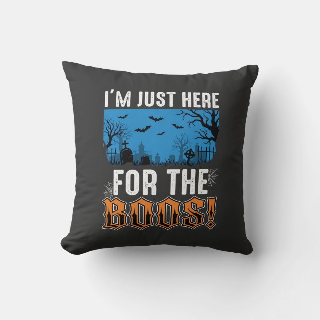 Halloween Boos Ghost Graveyard Vector Design_1 Cushion (Front)