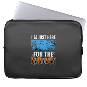 Halloween Boos Ghost Graveyard Vector Design_1 Laptop Sleeve