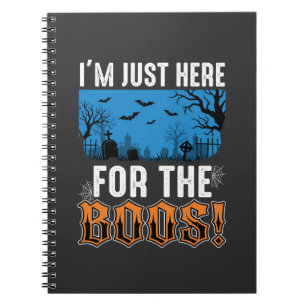 Halloween Boos Ghost Graveyard Vector Design_1 Notebook