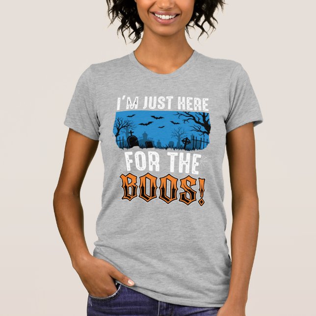 Halloween Boos Ghost Graveyard Vector Design_1 T-Shirt (Front)