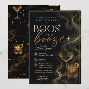 Halloween Booze and Boos Party Invitation