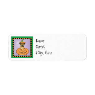 Halloween Border Terrier Return Address Label