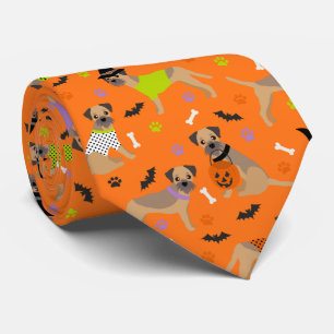 Halloween Border Terrier Tie