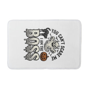 Halloween Boss Ghost Vintage Engraving Shirt Desig Bath Mat