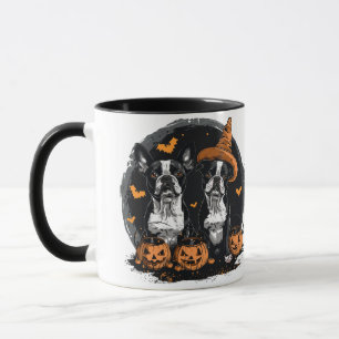 Halloween Boston Terrier Dogs Mug