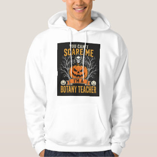 Halloween Botany Teacher Skeleton Pumpkin Design Hoodie