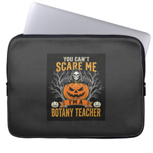 Halloween Botany Teacher Skeleton Pumpkin Design Laptop Sleeve