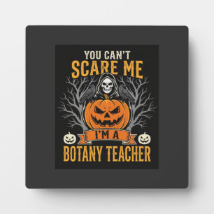 Halloween Botany Teacher Skeleton Pumpkin Design Plaque