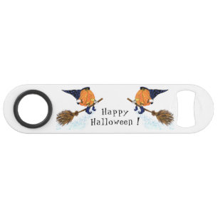 Halloween Bottle Opener Witch Pumpkin Flying Broom