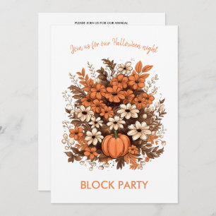 Halloween Bouquet Block Party Invitation