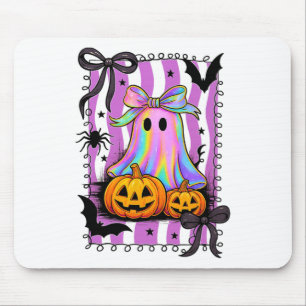 Halloween Bow Shirt Cute Skull Pumpkin Sweets Fun  Mouse Pad