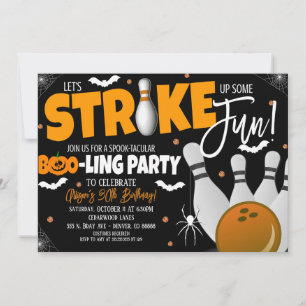 Halloween Bowling Party Invitation