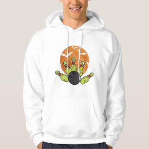 Halloween Bowling Zombie Pins Bats Bowler Gift Hoodie