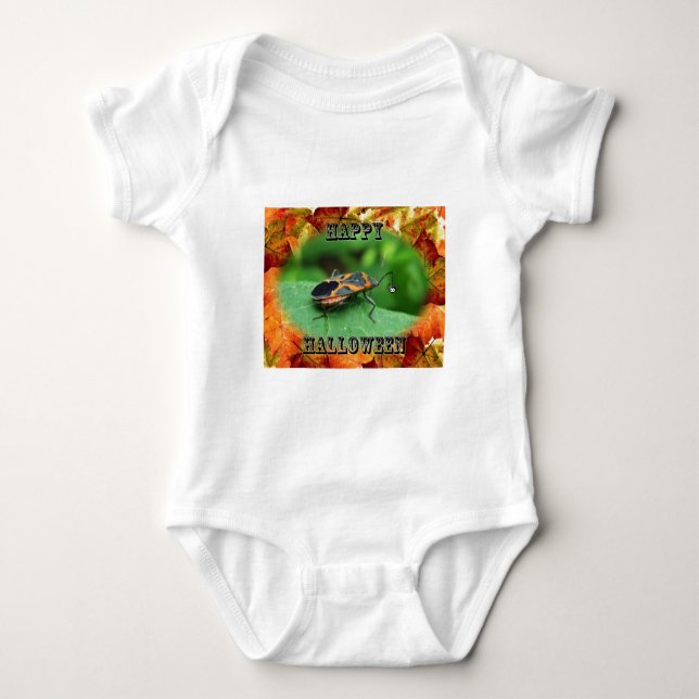 Halloween Box Elder Bug Coordinating Items Baby Bodysuit (Front)