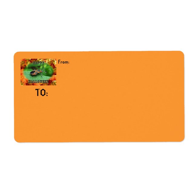 Halloween Box Elder Bug Coordinating Items Label (Front)