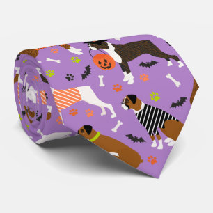 Halloween Boxer Dog Tie