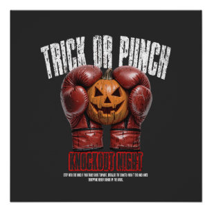 Halloween Boxing Knockout Night Poster
