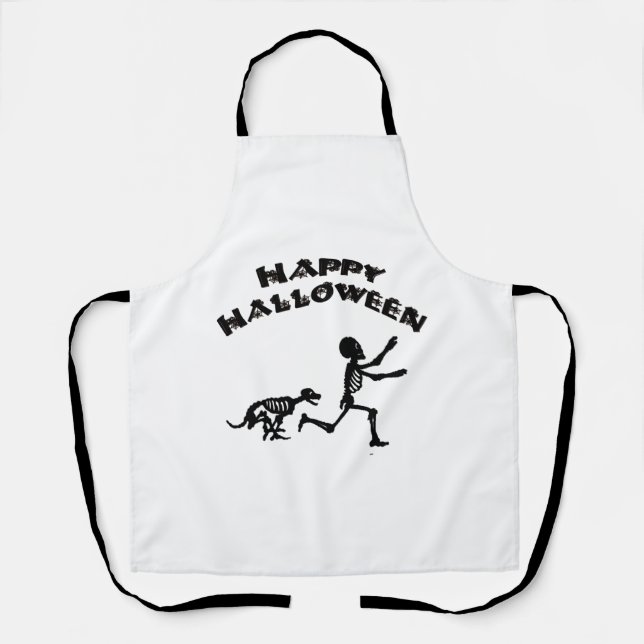 Halloween Boy and Dog Apron (Front)