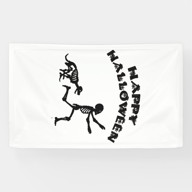 Halloween Boy and Dog Banner (Horizontal)