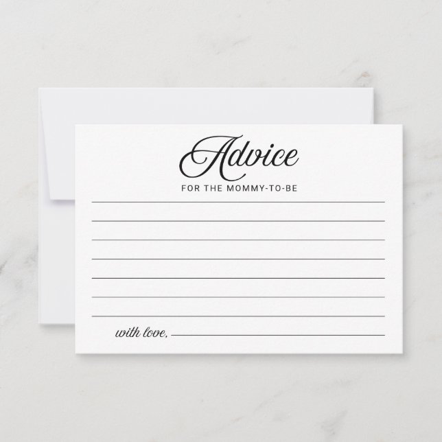 Halloween Boy Baby Shower Advice Cards (Front)