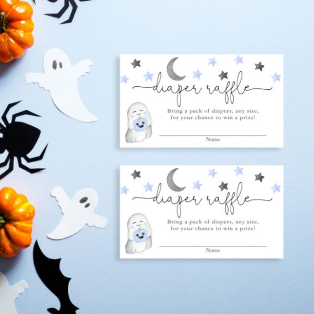 Halloween boy baby shower diaper raffle cards (Creator Uploaded)