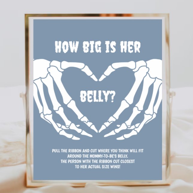 Halloween Boy Baby Shower How Big Is Her Belly Poster (Creator Uploaded)