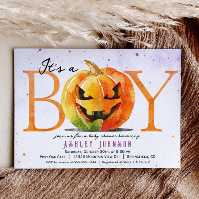 Halloween Boy Baby Shower Invitation (Creator Uploaded)