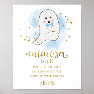 Halloween Boy Baby Shower Mimosa Bar Sign