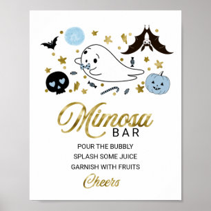Halloween Boy Baby Shower Mimosa Bar Sign