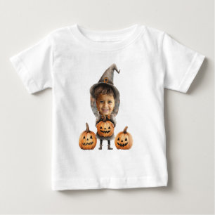 Halloween Boy Face Personalized Baby T-Shirt