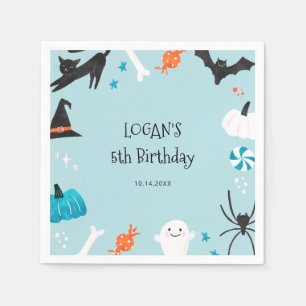 Halloween Boy's Birthday Napkin