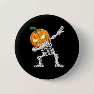 Halloween Boys Dabbing Skeleton Scary Pumpkin Jack 6 Cm Round Badge