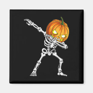 Halloween Boys Dabbing Skeleton Scary Pumpkin Jack Magnet