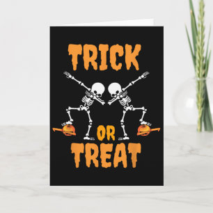 Halloween Boys Girls Dabbing Pumpkin Skeleton Zomb Card