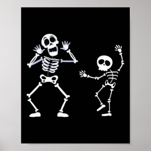 Halloween  Boys Girls Kids Skeleton Griddy Dance T Poster