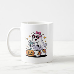 Halloween Boys Kids Ghost Gamer Scary Costume Coffee Mug