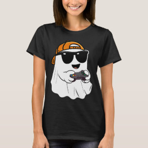 Halloween Boys Kids Ghost Gamer Scary Costume Gami T-Shirt