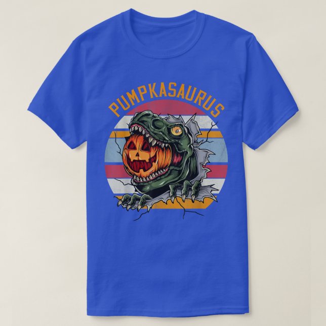 Halloween Boys Men Pumpkasaurus Dinosaur Pumpkin F T-Shirt (Design Front)