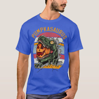 Halloween Boys Men Pumpkasaurus Dinosaur Pumpkin F T-Shirt