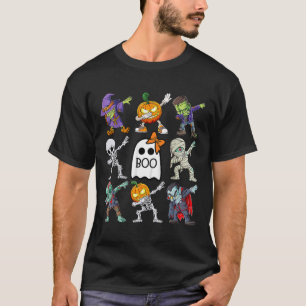 Halloween Boys Skeleton Zombie Pumpkin Unique Boo T-Shirt
