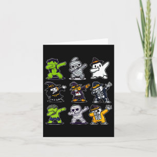 Halloween Boys Skeleton Zombie Scary Pumpkin Mummy Card