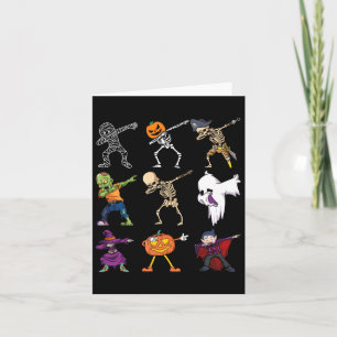 Halloween Boys Skeleton Zombie Scary Pumpkin Mummy Card
