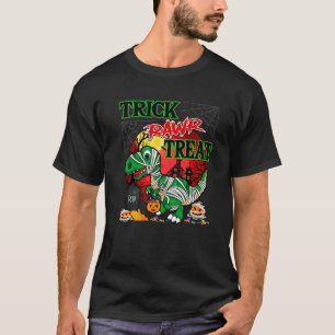 Halloween Boys Trick Rawr Treat Dinosaur T Rex Kid T-Shirt