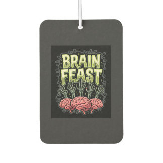 Halloween Brain Feast Zombie Hands Vector Design Car Air Freshener