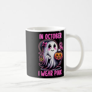 Halloween Breast Cancer Ribbon In October I Wear P Coffee Mug