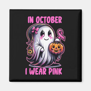 Halloween Breast Cancer Ribbon In October I Wear P Magnet